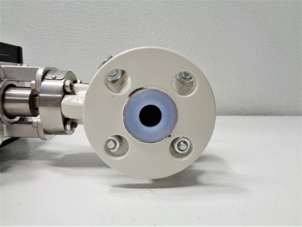 Neotecha 1/2" Full Port Ball Valve, PFA, w/Morin Actuator MRP-009U-T-S080